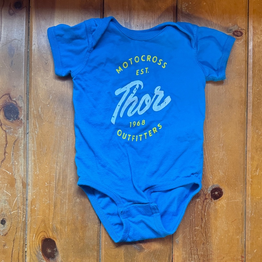 Thor Blue Motocross Baby Onesie